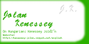 jolan kenessey business card